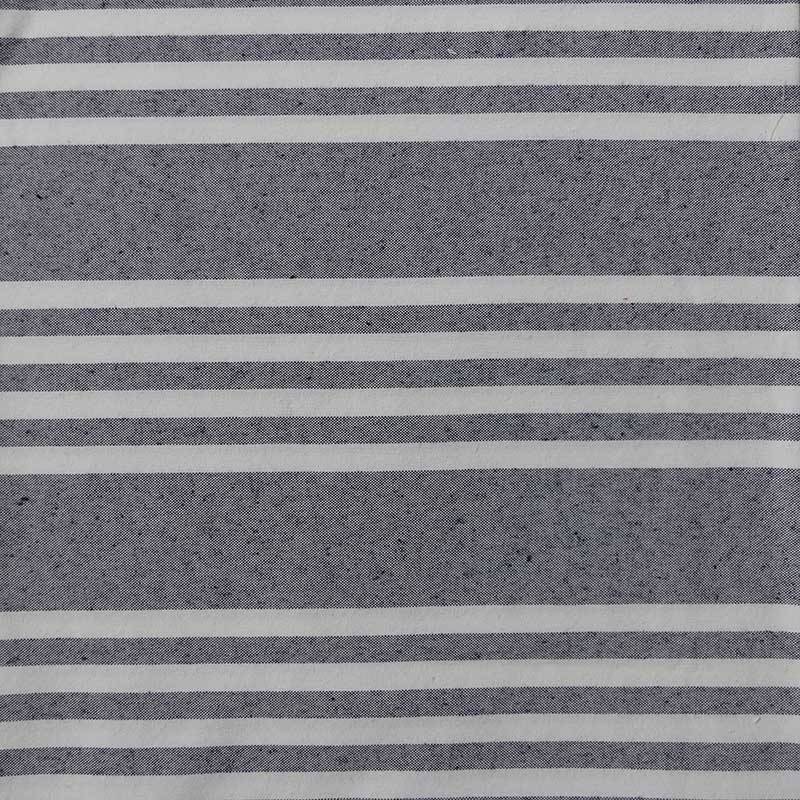 Tissu Tissé Teint Rayures Marine Grande Largeur