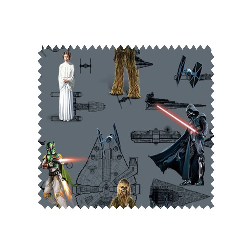 Tissu Disney Star Wars Fond Gris