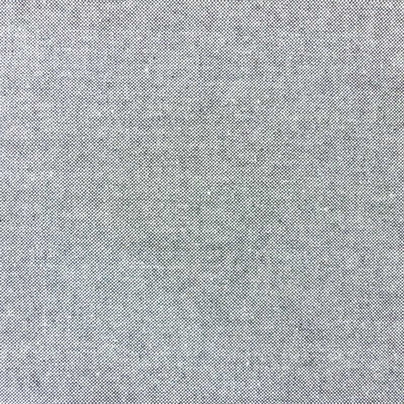 Tissu Toile Yacu Effet Lin Noir