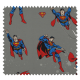 Tissu Superman Fond Gris