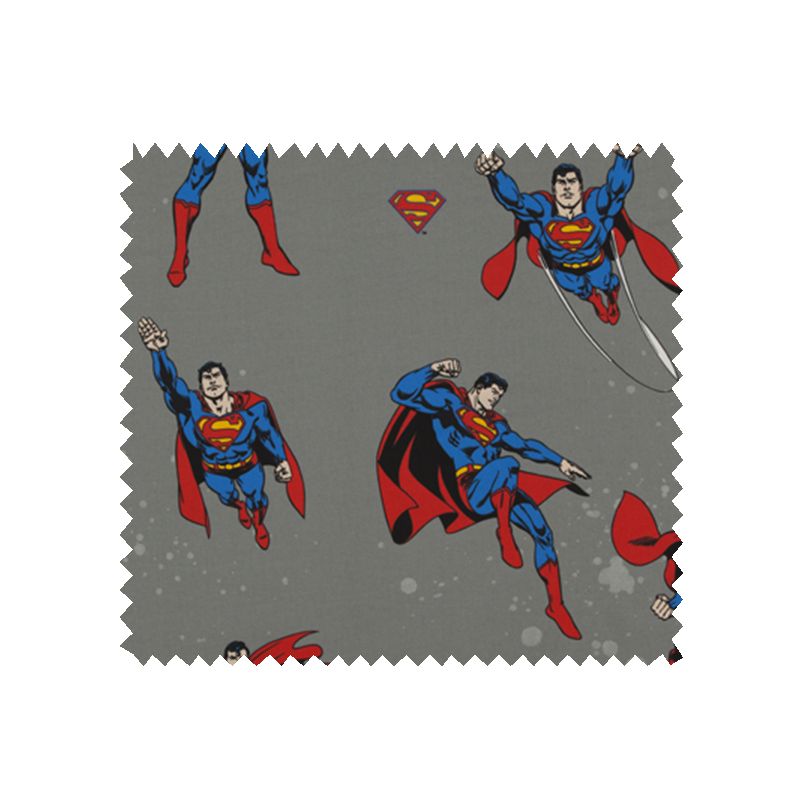 Tissu Superman Fond Gris