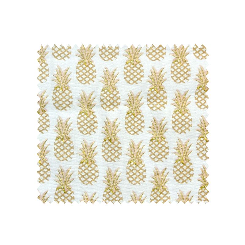 Tissu Ananas Imprimé Doré