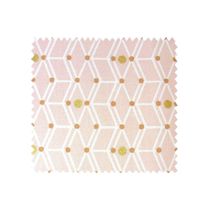 Tissu Cubzy Imprimé Rose Poudré