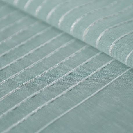 Tissu Etamine Filetée Kate Menthe  