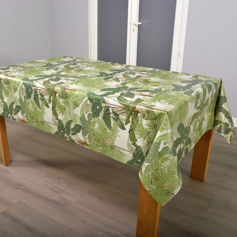 Nappe Toile cirée verte - Toile cirée épaisse & chic verte