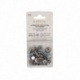 10 Boutons Pressions Sans Couture Argent 14mm Bohin