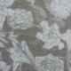 Tissu Etamine Imprimée Fleurie Gris Taupe 