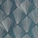 Tissu Jacquard Triangle D'or Turquoise 