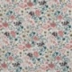 Tissu Jersey Coton Imprimé Fleurs Bleu  