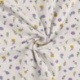 Tissu Jersey Coton Imprimé Fleurs Lilas  