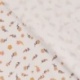 Tissu Jersey Coton Imprimé Fleurs Orange  