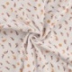 Tissu Jersey Coton Imprimé Fleurs Orange  