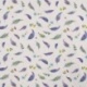 Tissu Jersey Coton Imprimé Feuilles Lilas  