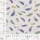 Tissu Jersey Coton Imprimé Feuilles Lilas  