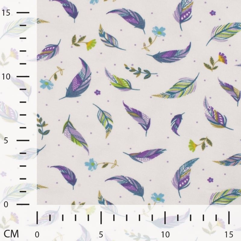Tissu Coton Imprimé Feuilles Loneta - 280 Cm X 280 Cm, Crème, Italie, Résistant Aux Rides