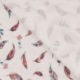 Tissu Jersey Coton Imprimé Feuilles Rose