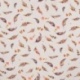 Tissu Jersey Coton Imprimé Feuilles Terracotta  