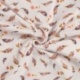 Tissu Jersey Coton Imprimé Feuilles Terracotta  