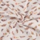 Tissu Jersey Coton Imprimé Feuilles Terracotta  