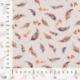 Tissu Jersey Coton Imprimé Feuilles Terracotta  