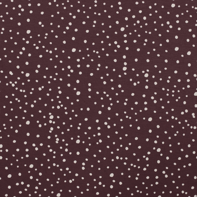 Tissu Jersey Imprimé Pois Mauve 