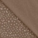 Tissu Jersey Imprimé Pois Taupe