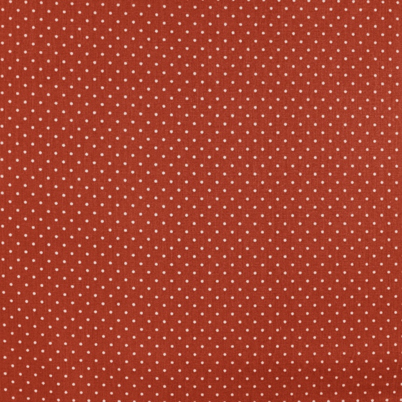 Tissu Imprimé Epingle Terracotta 