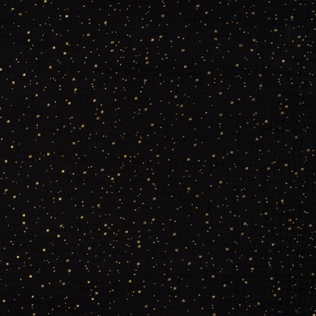 Tissu Double Gaze Studs Noir 