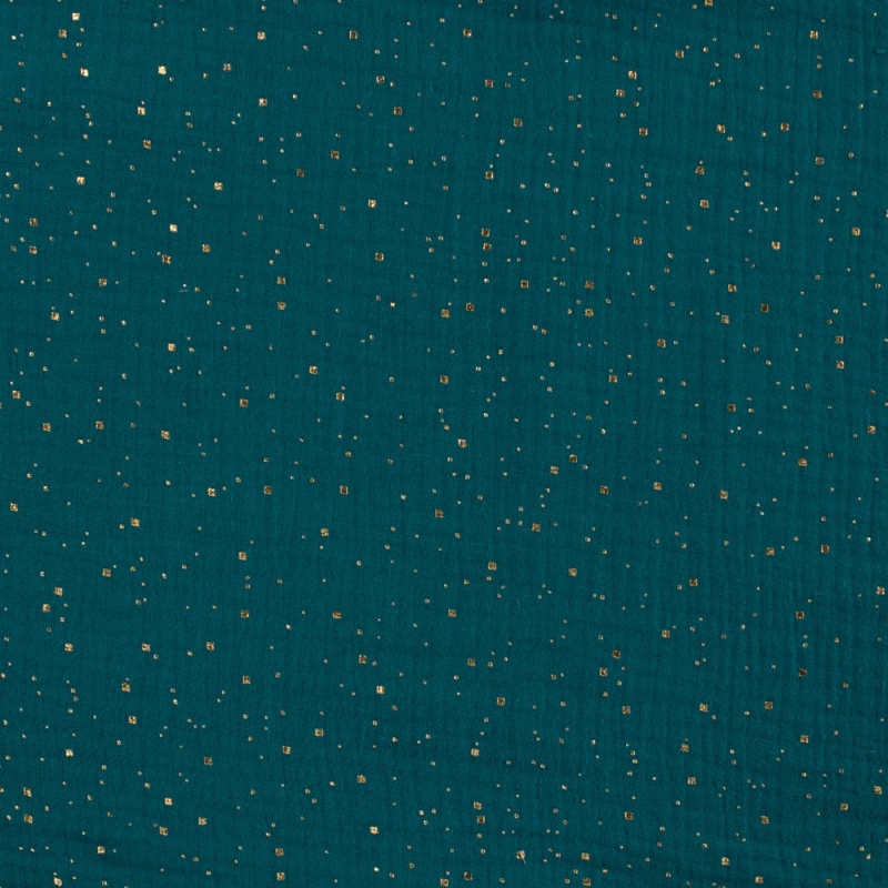 Tissu Double Gaze Studs Petrol 