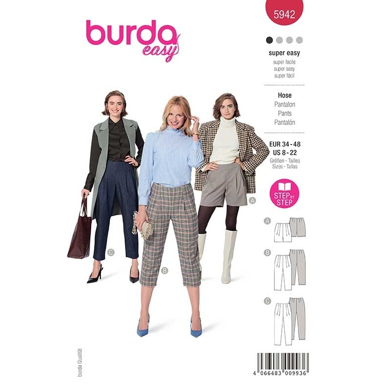 Patron 5942 Burda Style Pantalon 34/48