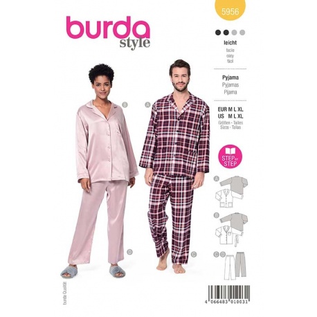 Patron 5956 Burda Style Pyjama Unisex