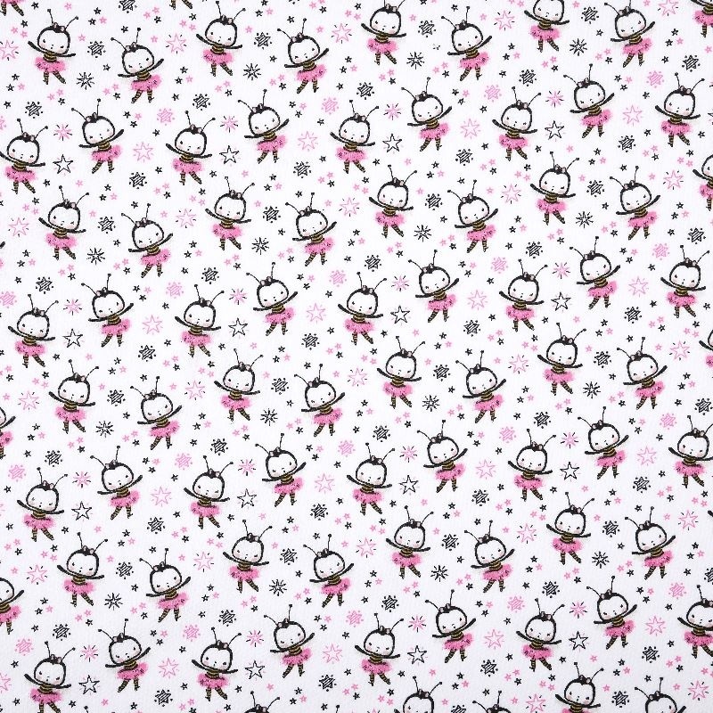 Tissu Cretonne Imprimée Elisabetta Rose 