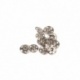 5 Boutons Pression à Coudre Laiton Argent 15,5mm Bohin