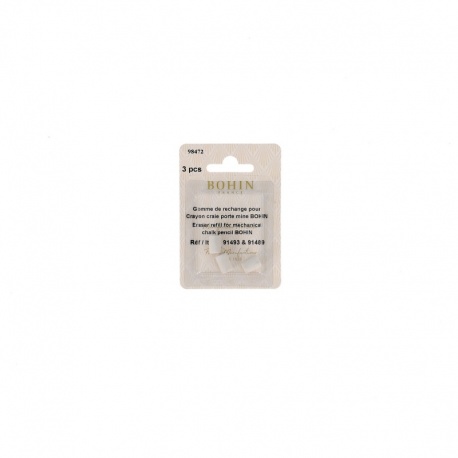 3 Recharge Gomme Pour Porte-mine 1,4mm Bohin