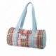 Sac Tricot Motif Tartan Bleu 45x22cm Bohin