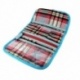 Trousse Motif Tartan Rose/bleu 18x31cm Bohin