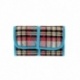 Trousse Motif Tartan Rose/bleu 18x31cm Bohin