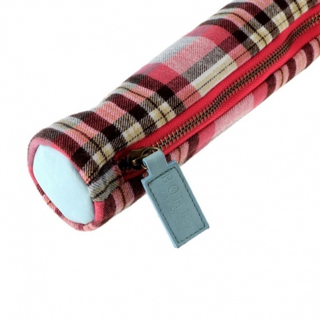 Etui Tricot Mtoif Tartan Rose/bleu 45x5cm Bohin