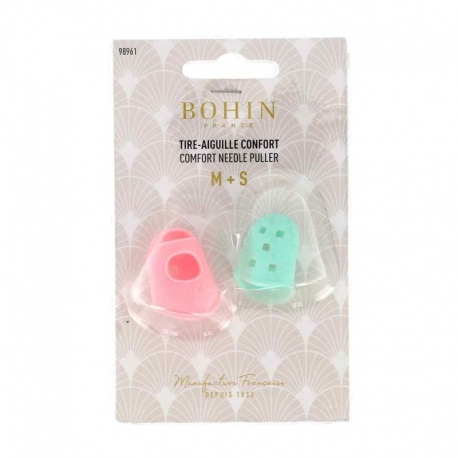 2 Tire Aiguille Silicone Rose/vert D'eau M-s Bohin