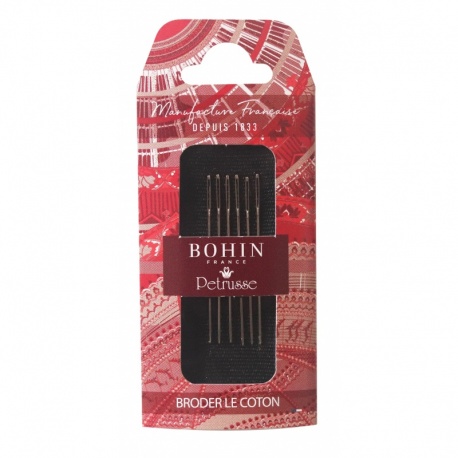 Pochette 15 Aiguilles à Broder Le Coton N°6 Bohin