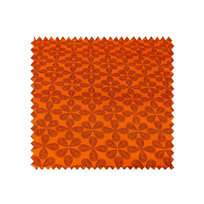 Tissu Africain Rosace Orange