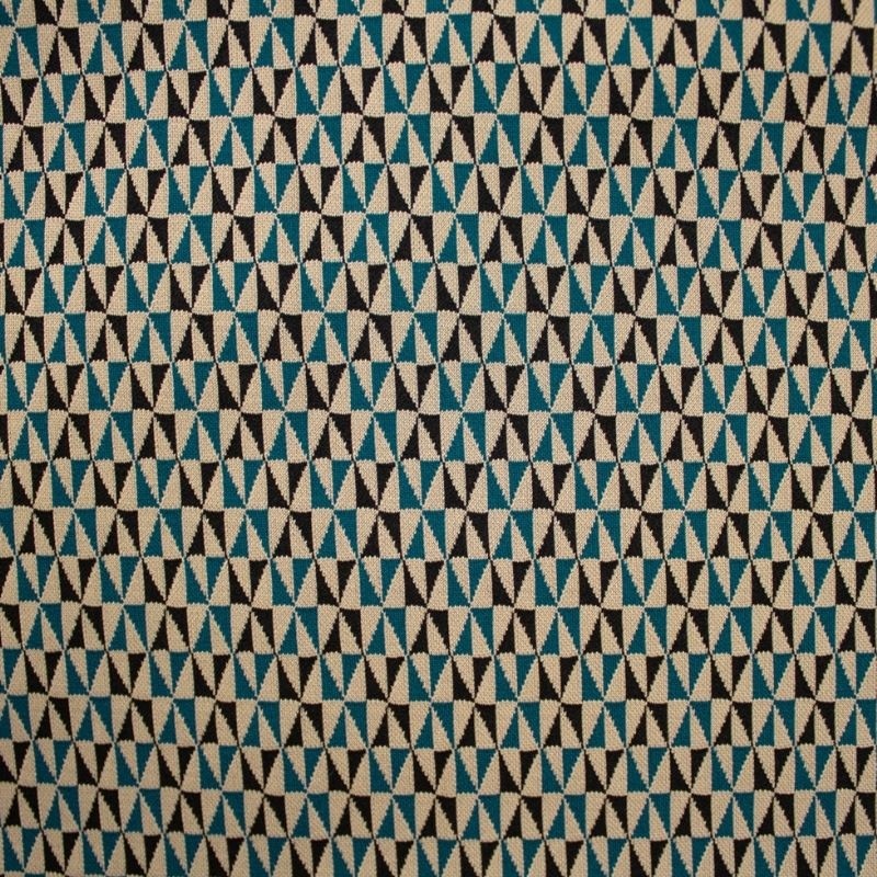 Tissu Jersey Triangles Pétrole