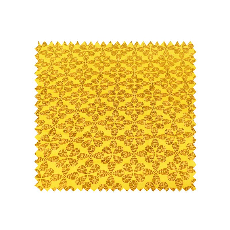 Tissu Africain Rosace Jaune