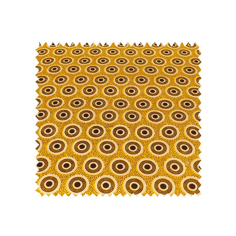 Tissu Africain Rond Jaune