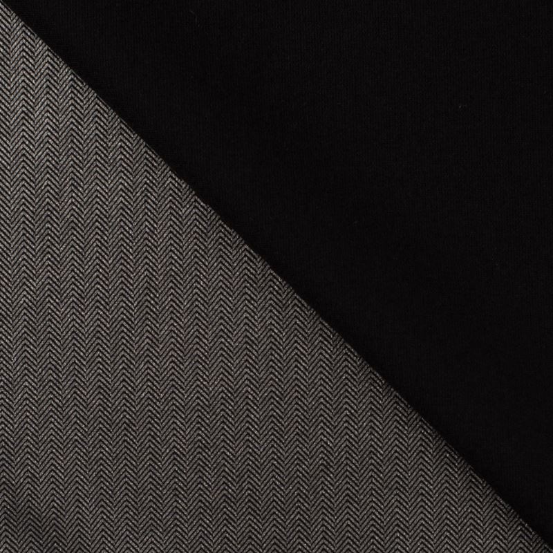 Coupon De Tissu Tricot Coton Rayé Gris Foncé/clair - Dimensions Environ 95 X 140 Cm - Neuf - Pour Couture, Projets DIY