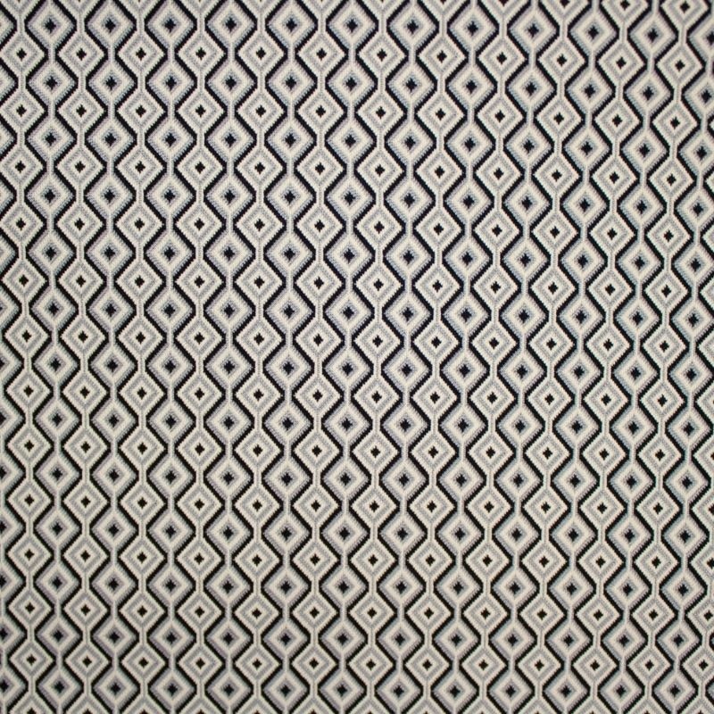 Tissu Jersey Géometrique Gris Noir 