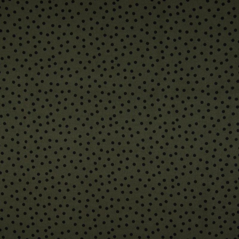 Tissu Viscose Imprimé Pois Vert 