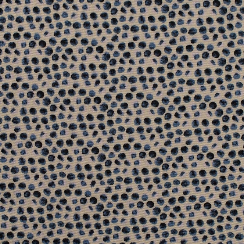 Tissu Viscose Imprimé Pois Jeans 