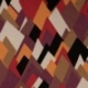 Tissu Jersey Viscose Imprimé Mosaique Terracotta