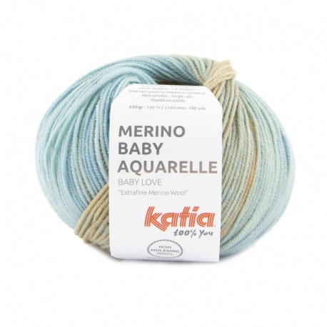 Pelote Katia Merino Baby Aquarelle